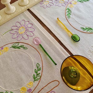 Hand-Embroidered Linen Placemat Pack Of 2